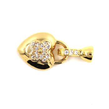 

Copper Clasps 18K Gold plated DIY Pearls Jewelry Fittings Fastener Connector Clasps For DIY Gems Pearls Necklace Bracelet Clasp