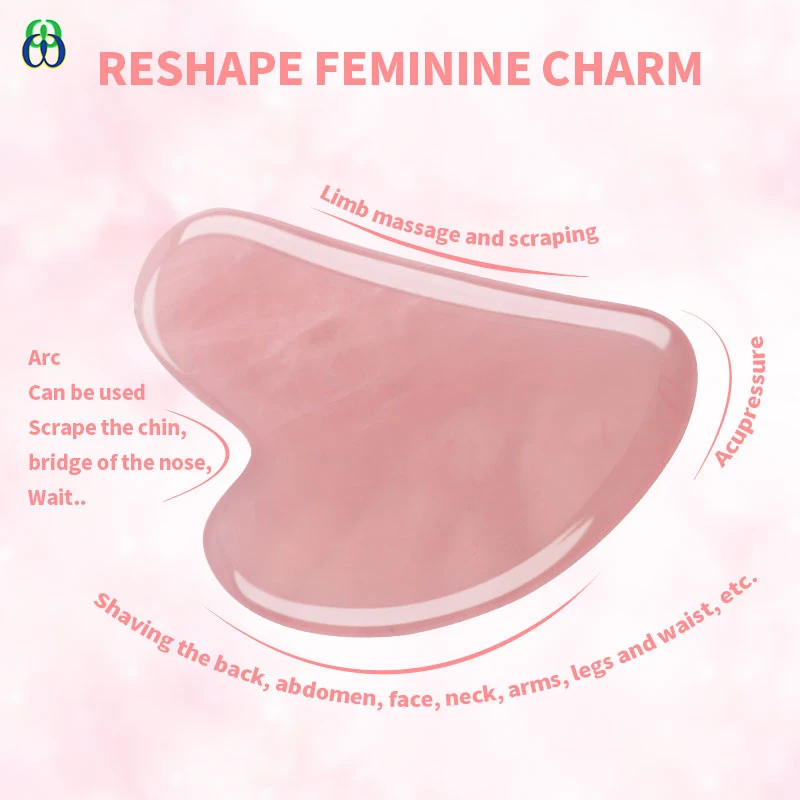 Guasha Stone Jade Board from Different Natural Stone Scraper For Face Neck Back Body Acupuncture Pressure Therapy