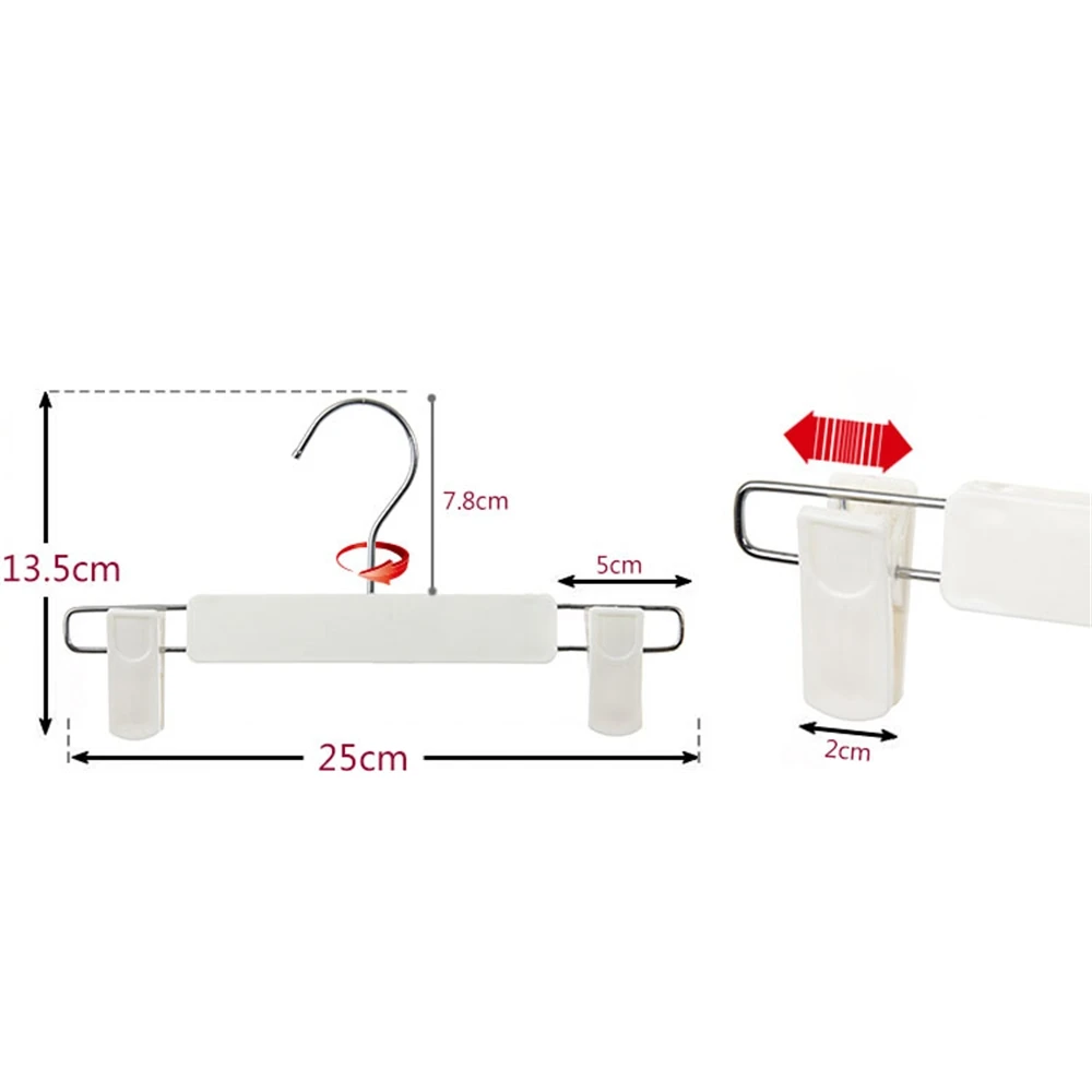 High-grade White Children Plastic Hanger Children's Clothes Shop Thickened Trousers Rack Non-slip Clothing Store Coat Racks