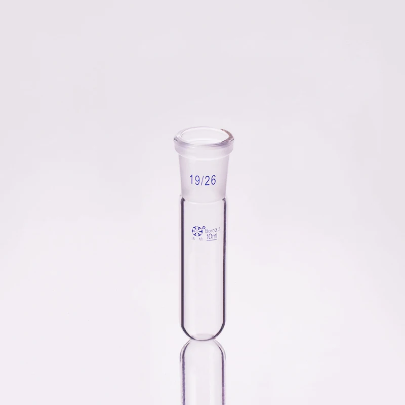 

Test tube with ground mouth 19/26,Capacity 10ml,Glass round bottom test tube,Grinded joint round bottom test tube