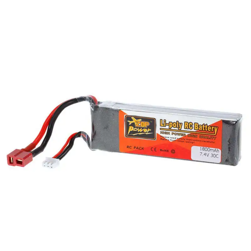 FFYY-ZOP разъем питания Lipo батарея для 2S 7,4 V 1800mah 30C T для QAV250 FPV гоночный Радиоуправляемый квадрокоптер автомобиль Лодка