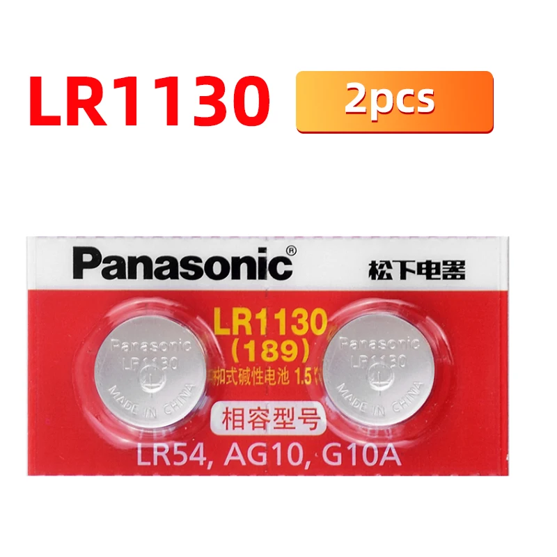 2pc 100 Genuine wholesale PANASONIC LR54 189 AG10 L1131 SR1130 G10