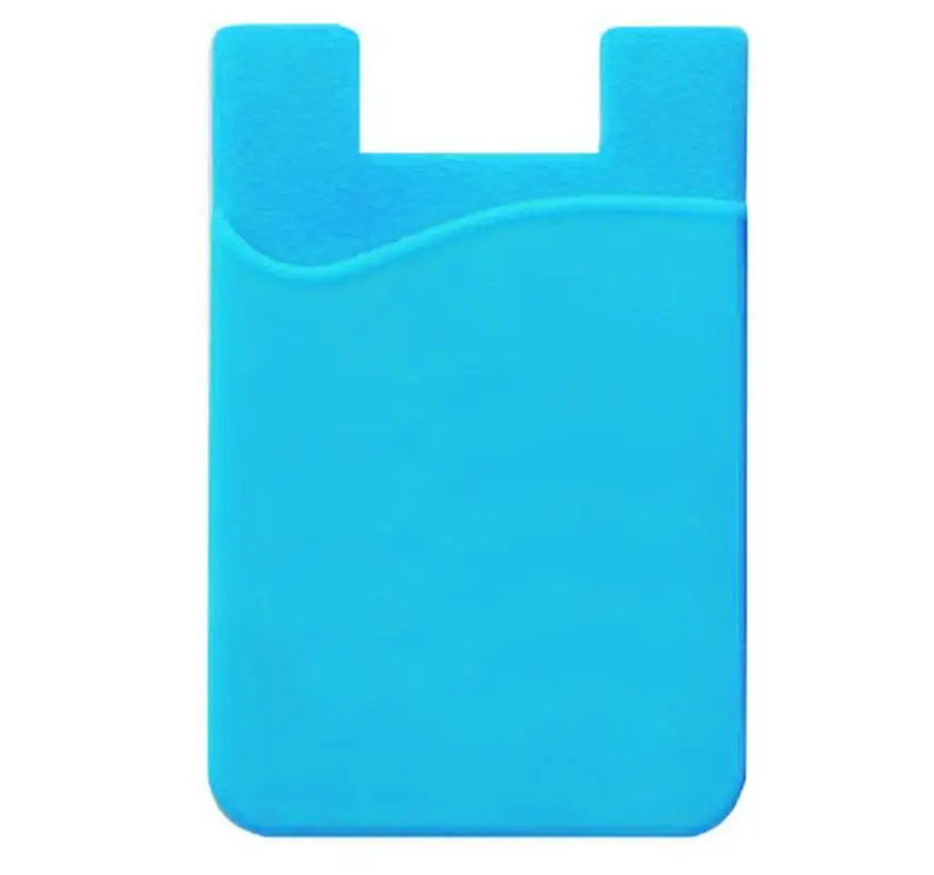 Sky Blue 2 Pieces 2 шт. 2 шт. Универсальный мягкий силиконовый клейкий стикер многоразовая задняя крышка Держатель для карт чехол для сотового телефона - Цвет: Sky Blue 2 Pieces