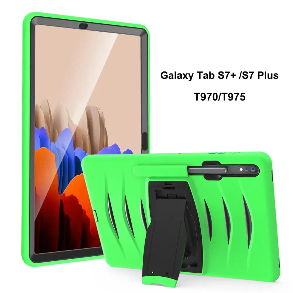 

Чехол для Samsung Galaxy Tab S7 plus T970 2020 12,4 ", противоударный армированный Прочный чехол для планшета, подставка, Защитная крышка для планшета