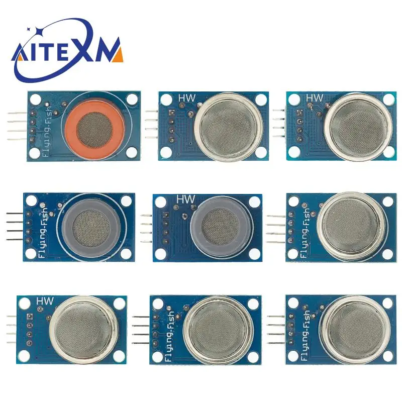 MQ-2 MQ-3 MQ-4 MQ-5 MQ-6 MQ-7 MQ-8 MQ-9 MQ-135 Detection Smoke Methane Liquefied Gas Sensor Module for Arduino Starter DIY Kit |
