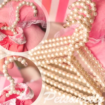 

5/10pcs White Plastic Pearl Beaded Bow Clothes Dress Coat Hangers Wedding For Kid Children Save-Space Storage Organizer Dry Rack