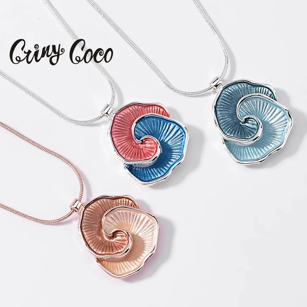 Cring Coco Красочные Подвески с эмалью и цветком розы для женщин женские модные