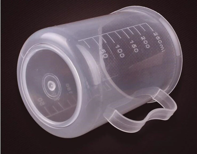 250ml cup 250 мл/500 мл пластиковый мерный стакан ясным масштабом Показать Прозрачный кувшин для кухни инструмент для выпечки - Цвет: 250ml cup