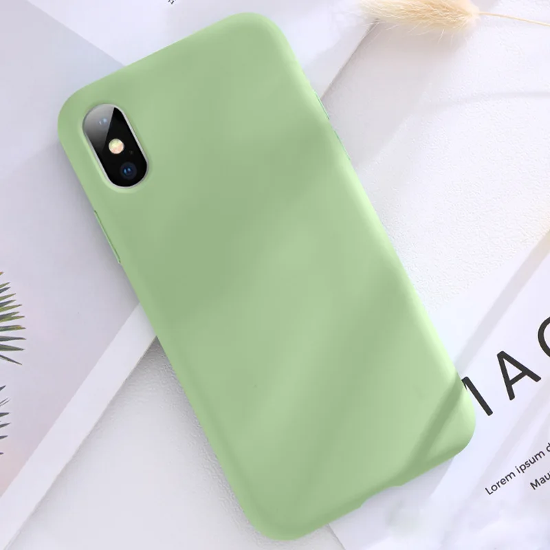 mocha green DHL, чехол для iPhone 11 Pro Max 7 8 Plus X Xs MAX Plus, мягкий чехол из ТПУ, аксессуары, многослойный корпус, чехол s, акция - Цвет: mocha green