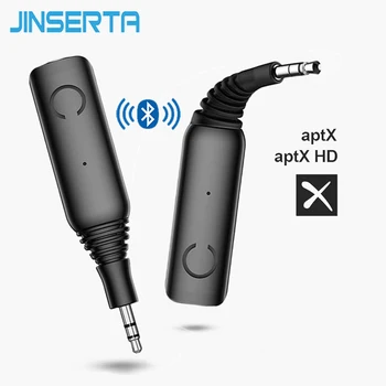 

JINSERTA Wireless In Car Audio Receiver Bluetooth 5.0 Dongle APTX LL 3.5mm AUX RCA Music Adapter Handsfree for Speaker Headphon