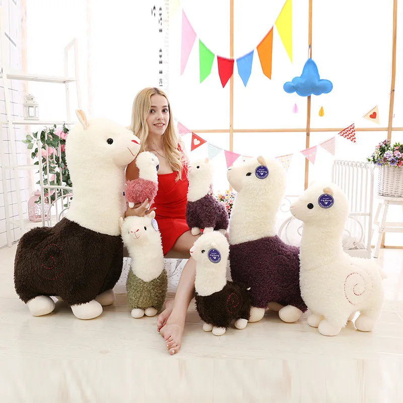 

Genuine Mythical Creatures Alpaca Doll Grass Mud Horse Plush Toys Cartoon Sheep Doll Gift a
