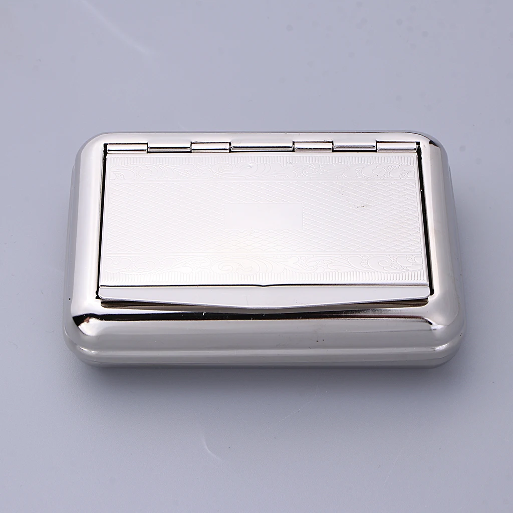 Silver Tobacco Smoke Storage Case Moisturize Box Pipe Tobacco Holder Cigarette Storage Case for Fathers Day Gift 