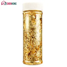 1PCS אכיל כיתה אמיתי זהב עלה Schabin פתיתי 2g 3g 24K זהב דקורטיבי מנות שף אמנות עוגת קישוט כלים שוקולדים(China)
