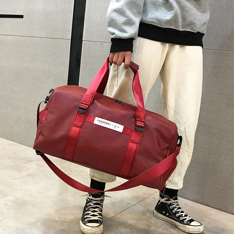 Multifunctional Gym bag Soft Leather Travel Bag Women Crossbody fitness yoga Sport bag Large Men Shoulder Storage Tote for Shoes (13)