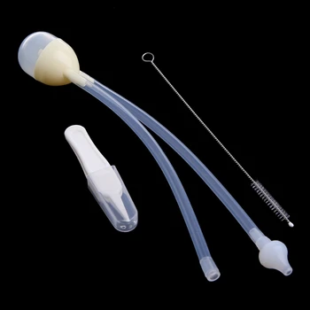 

Baby Safe Nose Cleaner Vacuum Suction Nasal Aspirator With Tweezers Brush Set 95AE