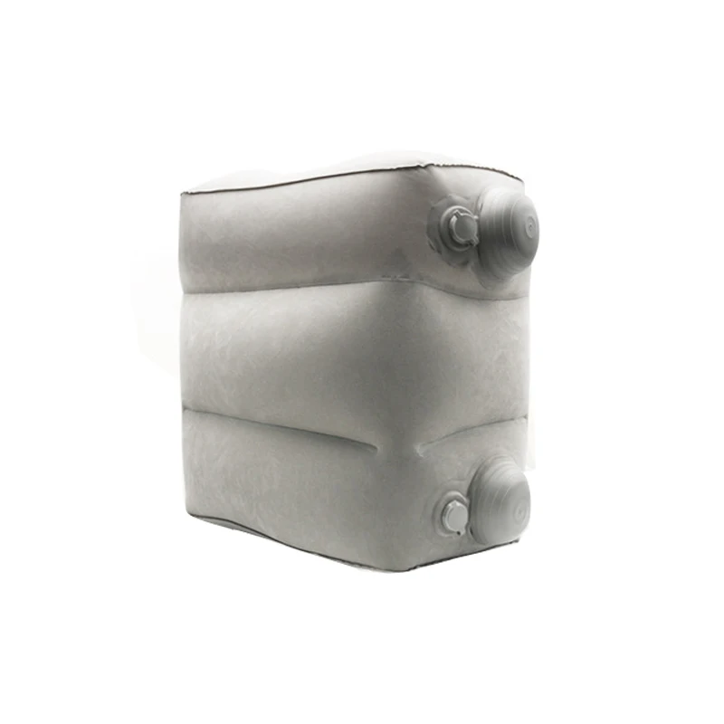 grey adjustable Детская Полезная надувная портативная дорожная подставка для ног, подушка для маленьких девочек и мальчиков, регулируемая подушка для самолета поезда - Цвет: grey adjustable