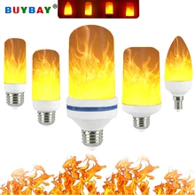Светодиодный светильник с эффектом пламени, лампа с гравитационным эффектом, E27, E26, E14, E12, светодиодный светильник с эффектом пламени, 3D, динамический светильник, лампа 3W, 5 Вт, 7 Вт, 9 Вт, лампада