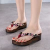 Woman Oriental Asian Japanese Traditional Geta Clogs Floral Wooden Flat Sandals Kimono Yukata Flip Flops Anime Cosplay Slippers ► Photo 2/6