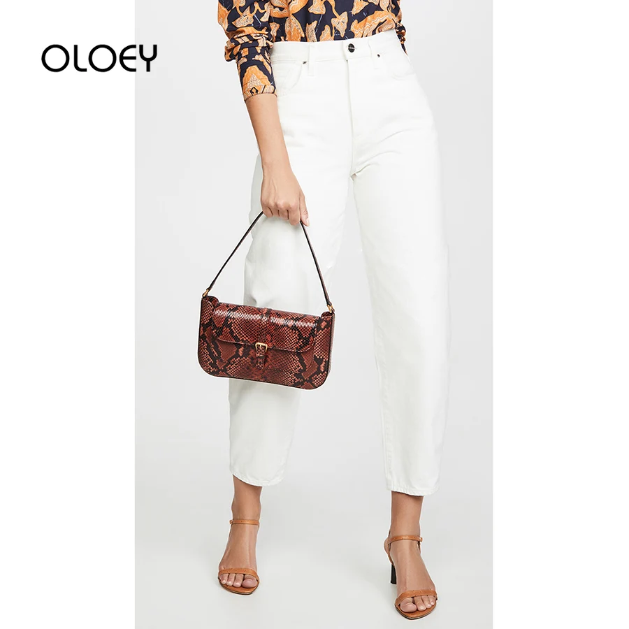 Винтажная сумка в форме багета на плечо, роскошная женская сумка, дизайнерская сумка-мессенджер, повседневная кожаная элегантная сумка-клатч