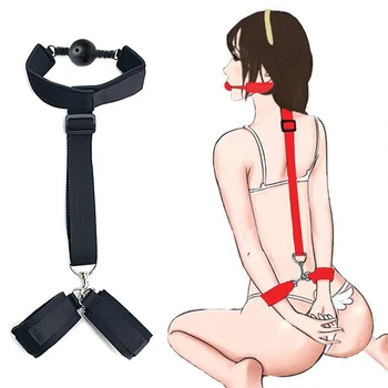 BDSM Sex Toys For Women Couples Erotic Bondage Slave Leg Open Restraints Neck Handcuffs Ankle Cuff Straps Sex Shop No Vibrators 1