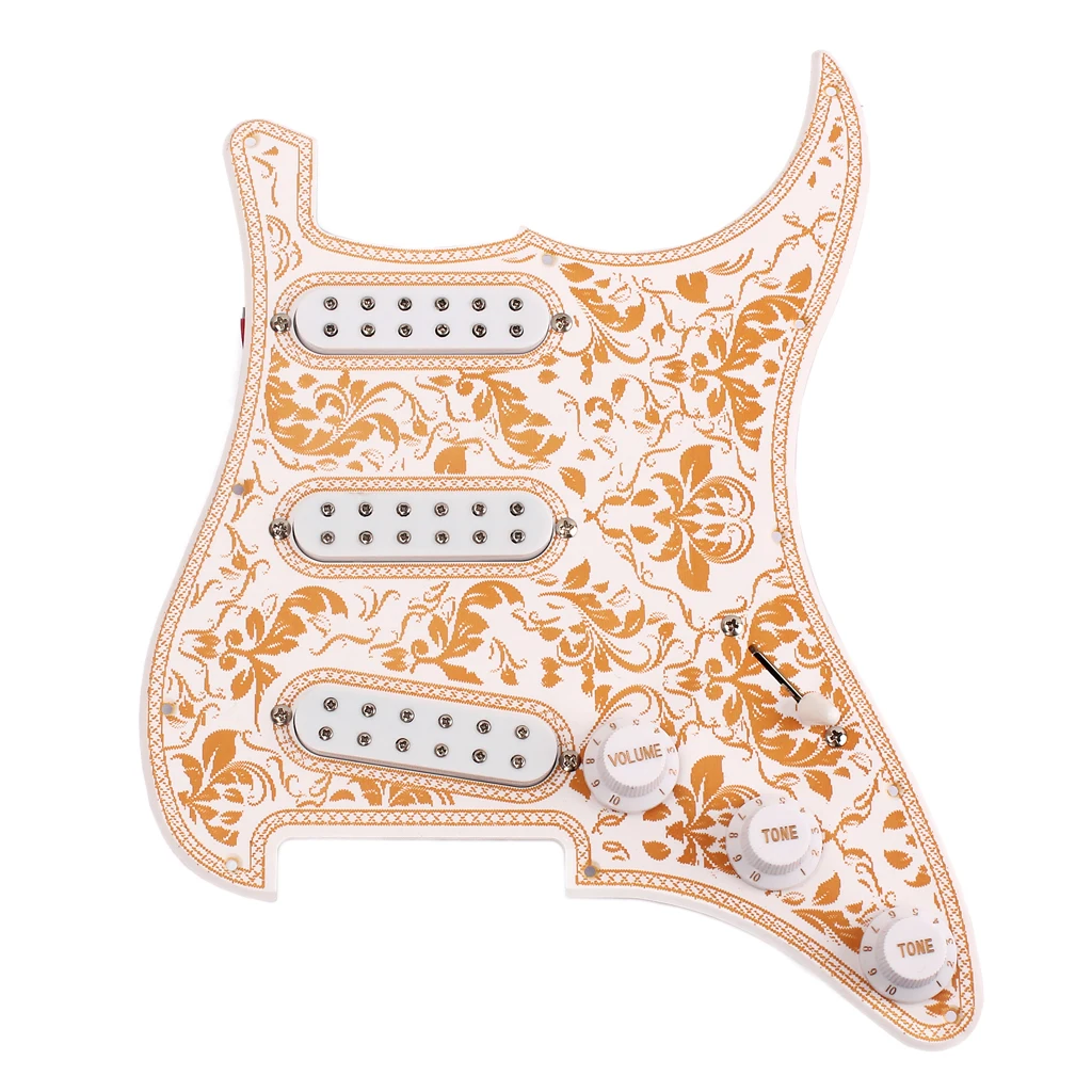 

3-ply Loaded Prewired Pickguard SSS Pickup Guard Plate for Fender ST Guitar Parts
