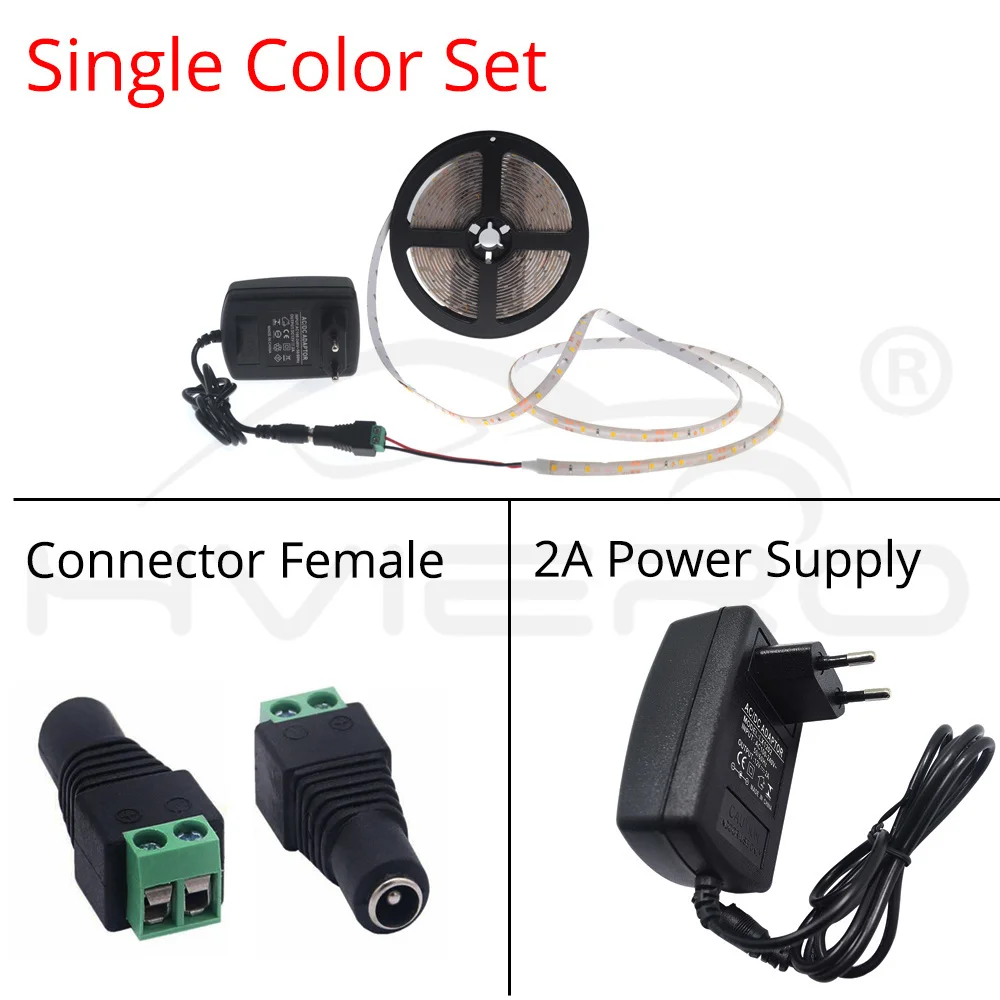 Hviero 5M 2835 300Led Led Strip IP65 Waterproof RGB Light DC 12V Flexible Lighting String Home Decoration Lamp Ribbon Tape Desk Lamp
