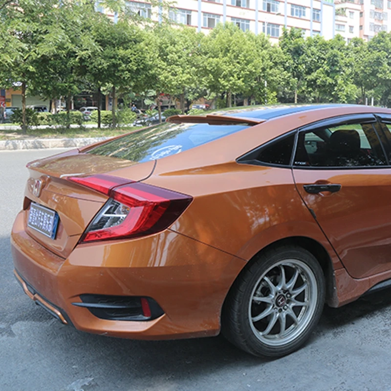 For Honda 10th Civic Roof Spoiler 2016 2017 2018 2019 2020 High Quality ABS Material Car Rear Trunk Wing Accessories