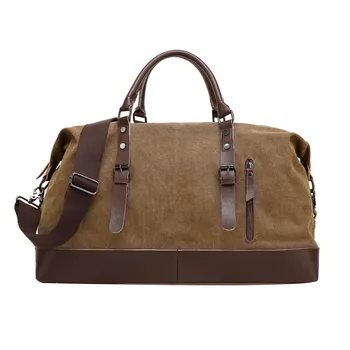 

NEW-Men Shoulder Luggage Bags Business Casual Vintage Simple Tote Bag for Women Large Capacity Handbag Canvas Travel