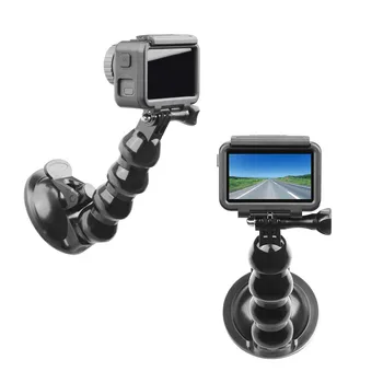 

1PC Black Car Suction Cup Mount Adapter Driving Recorder Ball Head Tripod Bracket Holder for DJI Osmo Pocket Action Camera Parts