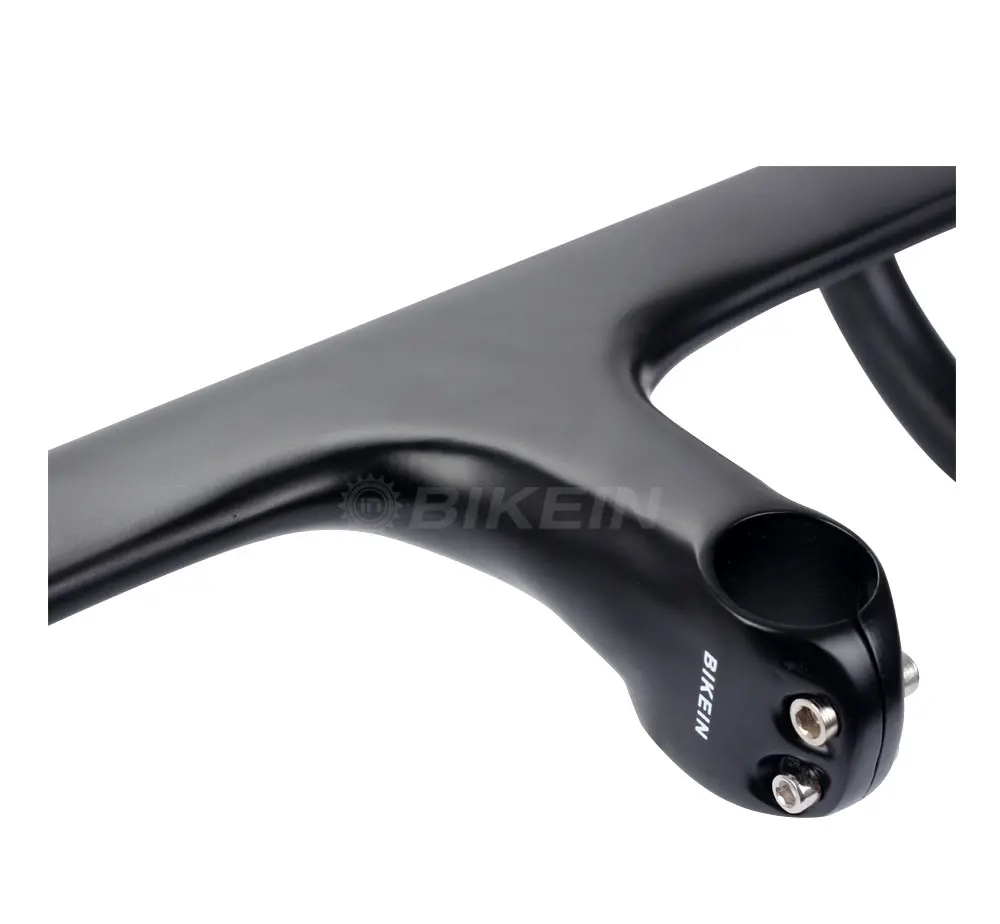 BIKEIN Lite UD Carbon Racefiets гейнтегреерд Stuur Ultralight Fietsen Fiets Drop Bar Met Stuurpen 28,6 мм матовый черный 315 г Onder