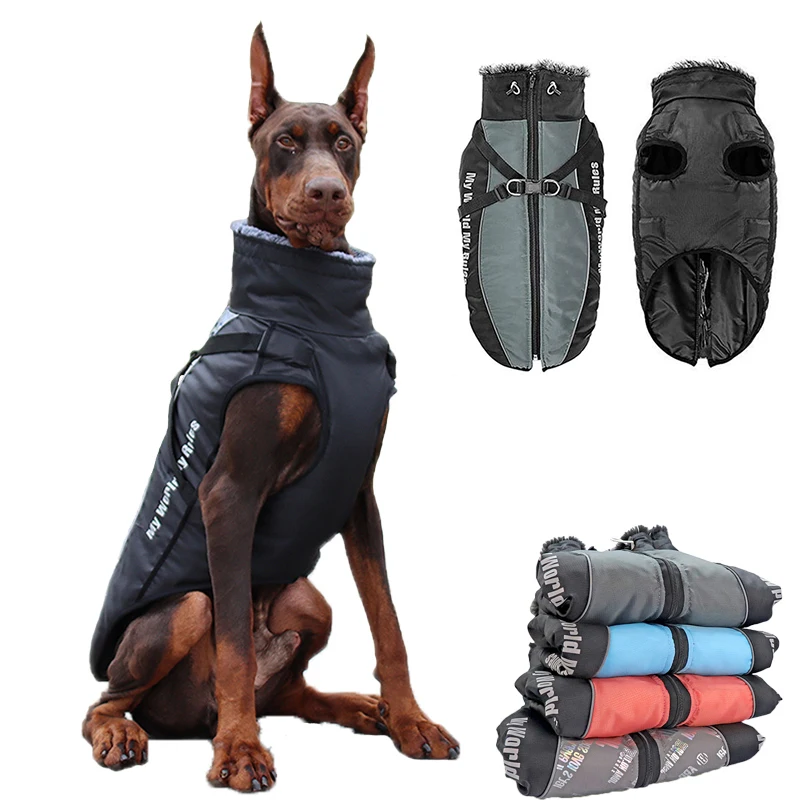 ClothesForLargeDogsWaterproofBigDogVestJacketAutumnWinter