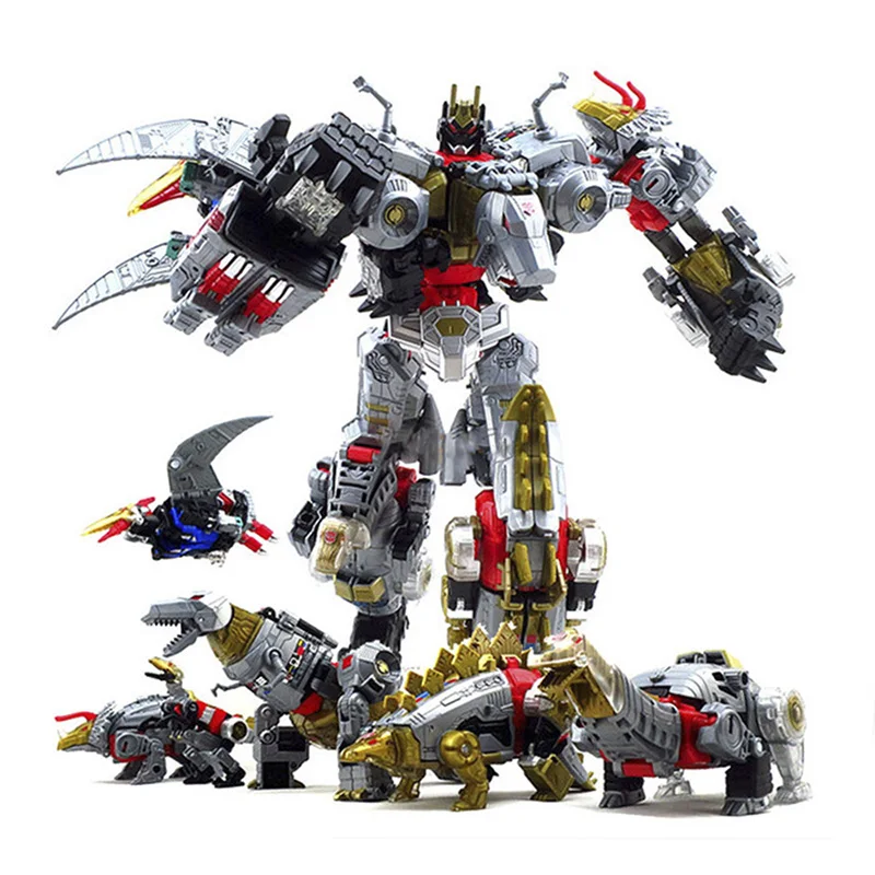 

5 In 1 Dinobots Combiner Megazord Action Figure Transformation Grimlock Slag Snarl Sludge Swoop Dinobots Deformation Robot Toys