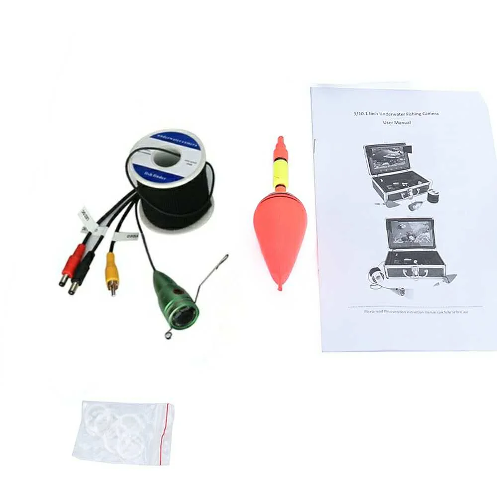 GAMWATER 1000tvl Underwater Fishing Cable+ Camera with 6PCS 1W LED infrared Lamp Lights