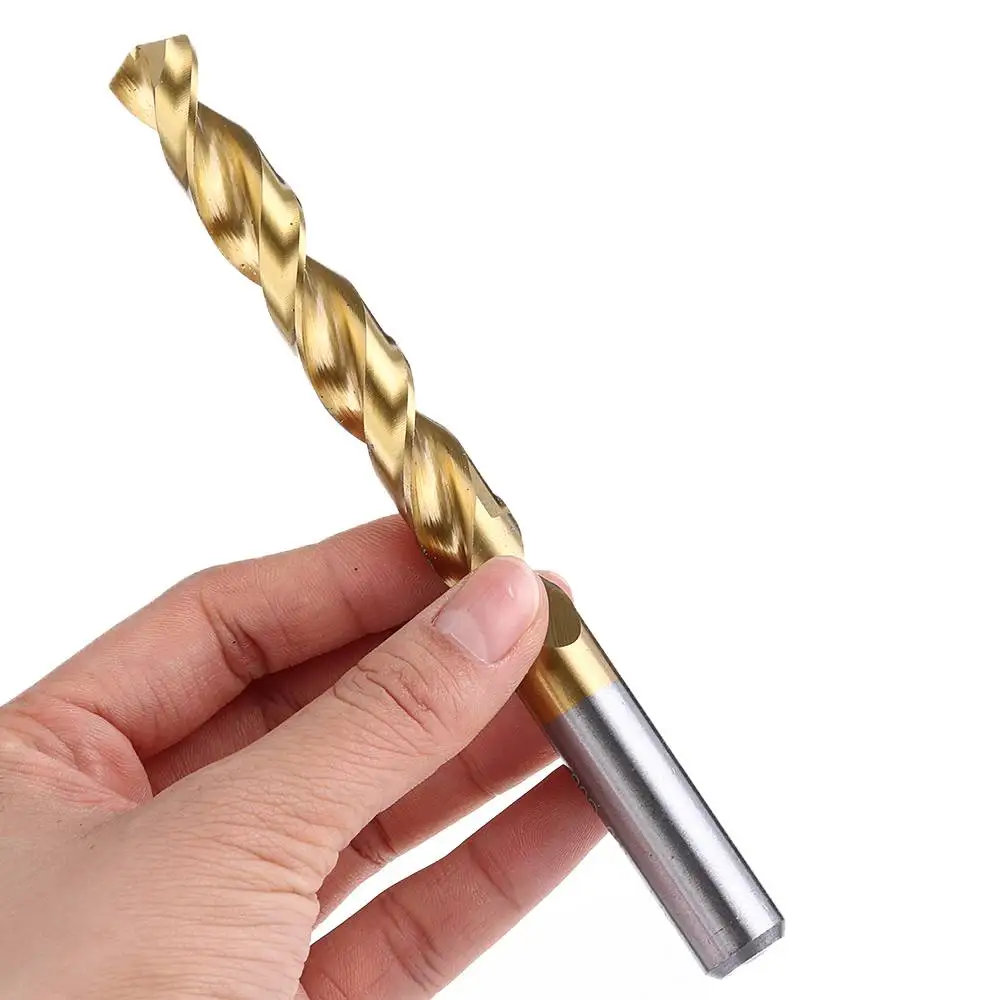 25Pcs Titanium Coated M42 Twist Drill Bit High Cobalt HSS Drill Bit Set Industrial Grade 1-13mm for Stainless Steel Metal Wood