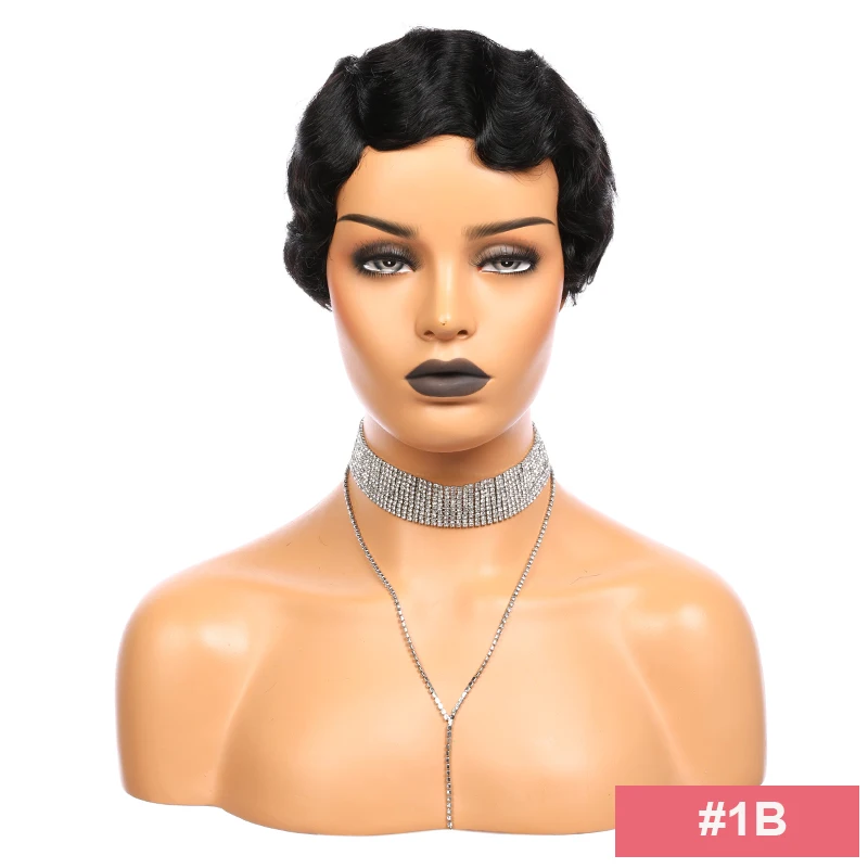 Волнистые Искусственные парики с вырезами для черных женщин натуральные черные