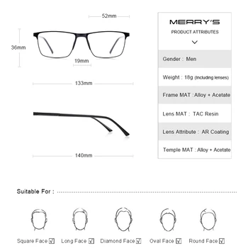 MERRYS Titanium Alloy Ultralight Eyeglasses 3