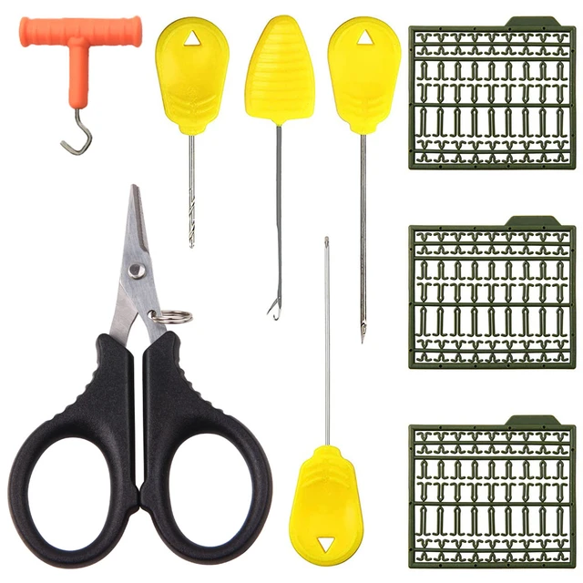 9Pcs Carp Fishing Tool Kit Including Carp Rigs Knot Puller Fishing Plier  Scissor Hair Rig Boilie Bait Stops Fishing Accessories - AliExpress