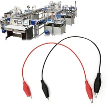 Simple Operation Test Clip Alligator Clip Machine Equipment 1 Meters Copper Wire Crocodile Clip 2pcs Red Black Battery
