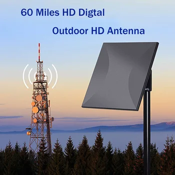 

Outdoor Amplified TV Antenna Omni Directional HDTV Antenna Detachable Amplifier Signal Booster High Reception for FM/VHF/UHF