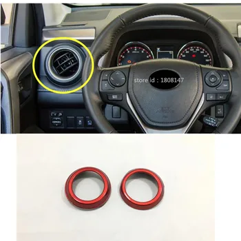 

Car Body Air Conditioner Vent Outlet Garnish Cover Decoration Interior Accessories Frame Trim For Toyota RAV4 2016 2017 2018