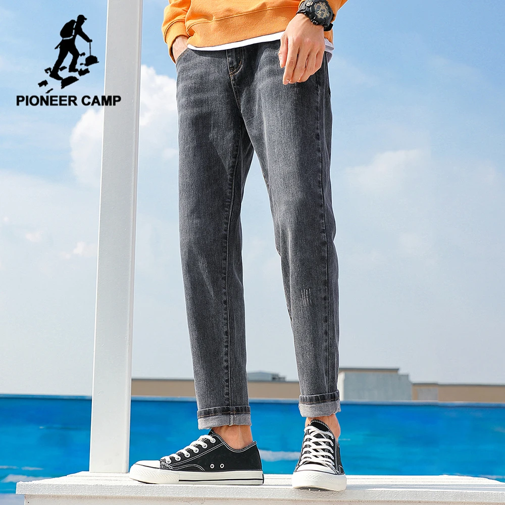 

Pioneer Camp Slim Stretch Jeans Men Straight Fashion Classic Style Denim Pants Trousers for Men ANZ005177