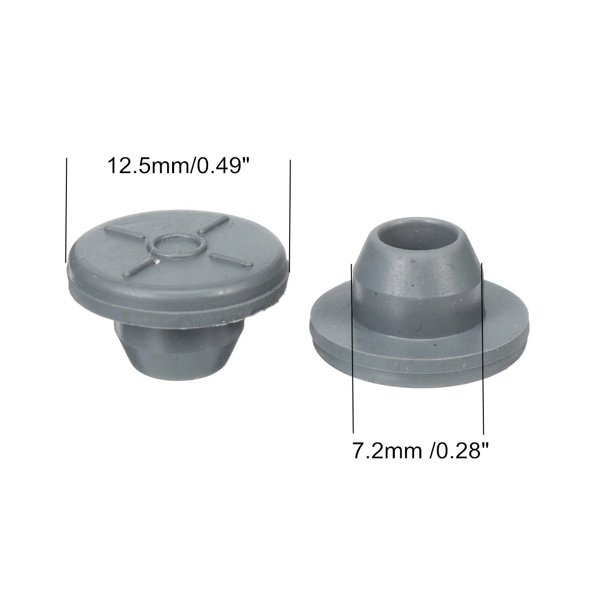 Rubber Stoppers 100Pcs Rubber Stoppers Self Sealing Injection Ports Inoculation Medical for Sealing Organizer 13mm Glass Bottles Vials Opening