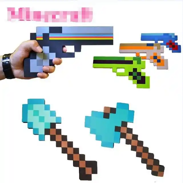 2019 новые игрушки, поролоновый Алмазный пистолет, меч, топор, топор, EVA, Подарочные модельные игрушки, игрушки для детей, подарки на день рождения