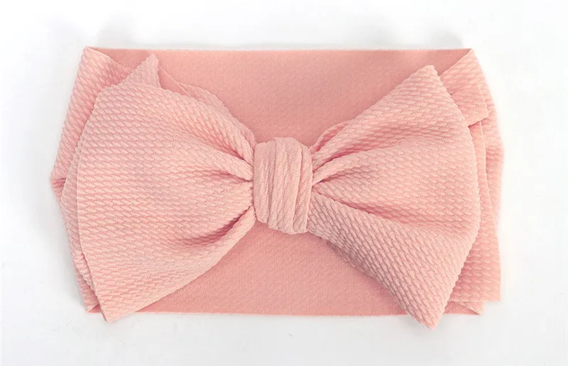 light pink Повязка на голову с бантом для маленьких девочек, повязка на голову с бантиком, повязка на голову для новорожденных девочек - Цвет: light pink