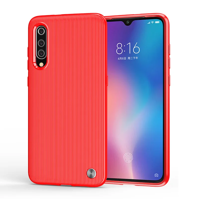 2,0 мм тонкий защитный ТПУ чехол в полоску для XIAOMI 9 CC9 CC9E A3 A3 LITE 100 шт./лот