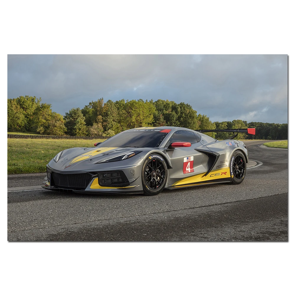 Декоративные постеры и принты Corvette C8 Supercar для фотографий Картина на холсте