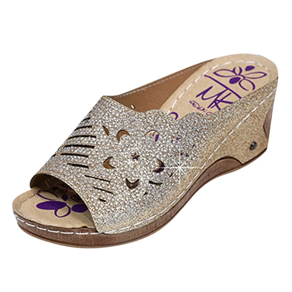 SAGACE/женские шлепанцы Босоножки на танкетке Повседневная обувь Женская пляжная