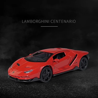 LP770 1:32 Lamborghinis сплав модель гоночной машины Diecasts& Toy Vehicles звуковой свет супер гоночный оттяните назад автомобиль дети подарок на день рождения - Цвет: LP770 Red