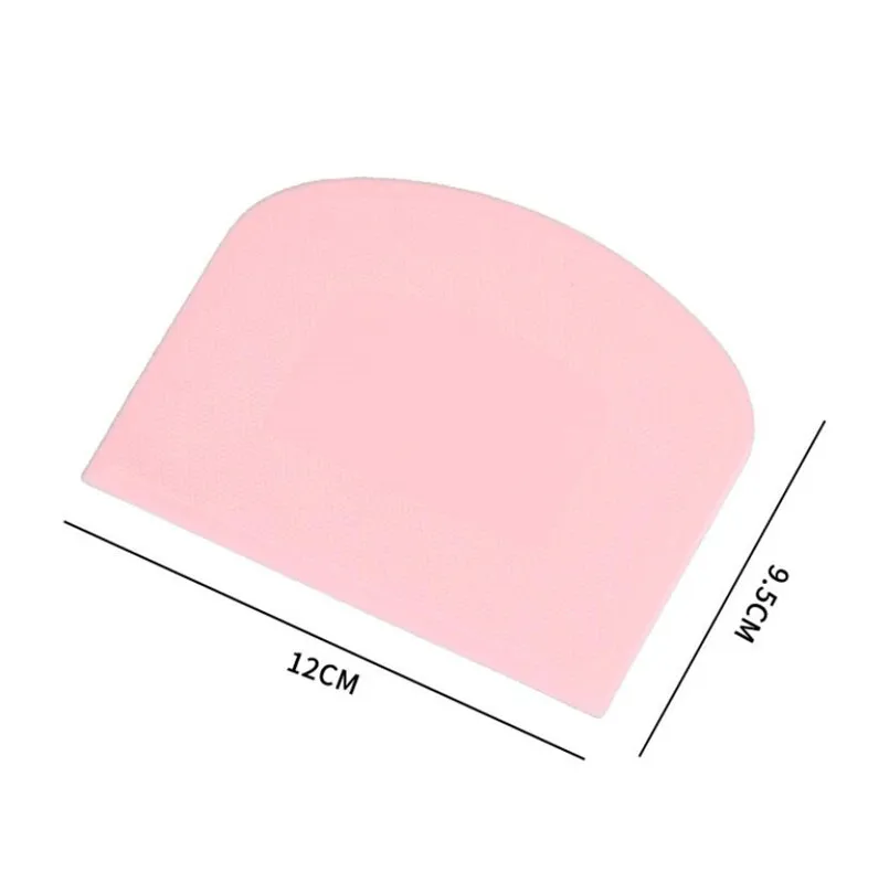 Plastic Pastry Cutter Pizza Dough Scraper Cake Spatulas Tools Fondant Sugarcraft White Trapezoid Bread Baker PP Butter Knife Dough Scraper Baking Tool Dough Cutter Baking Accessories Cake Scraper Baking Spatula