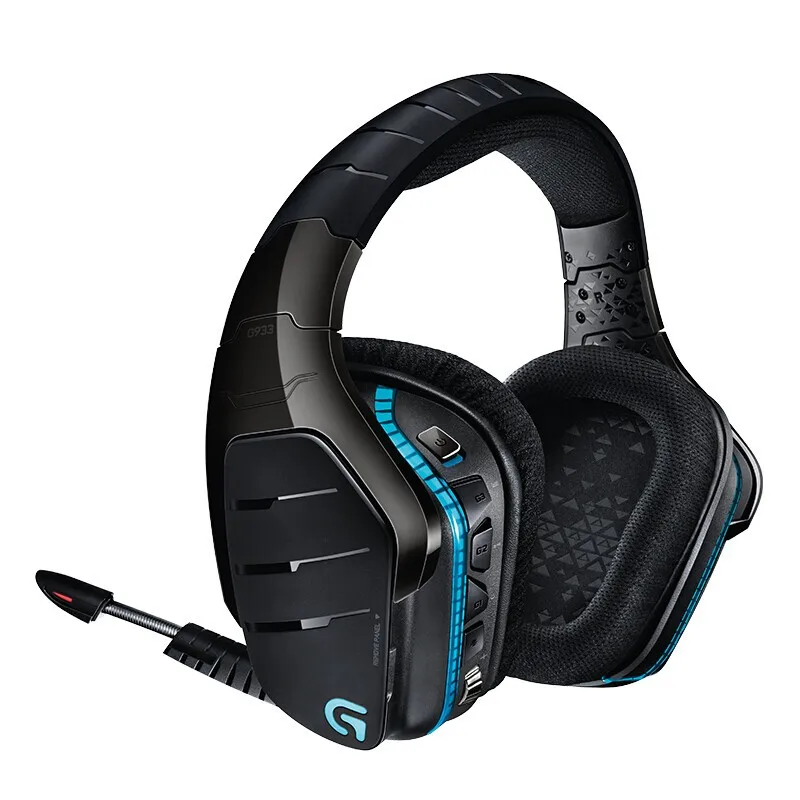 Беспроводная игровая гарнитура logitech G933 7,1 RGB, многоплатформенные наушники DTS: Наушники X Dolby, Проводные/беспроводные наушники для PC Gamer